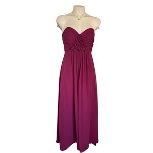 Elegant strapless plum dress Bill Levkoff
